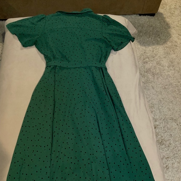 Nanette Lepore Polka Dot Dress Green/Black Sz 8 Women’s - Picture 7 of 13